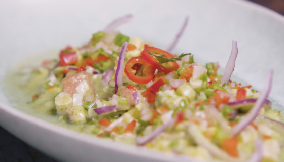 Ceviche limeño de navajas